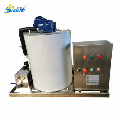 自動PLCの制御システム1T/dayの海水の薄片の氷の蒸化器のドラム・マシン